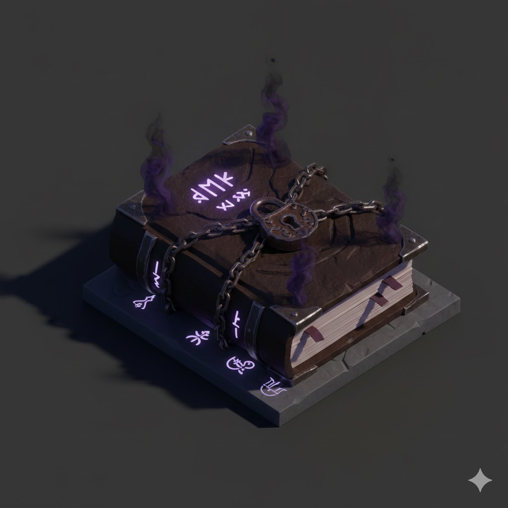 Low Poly Cursed Book