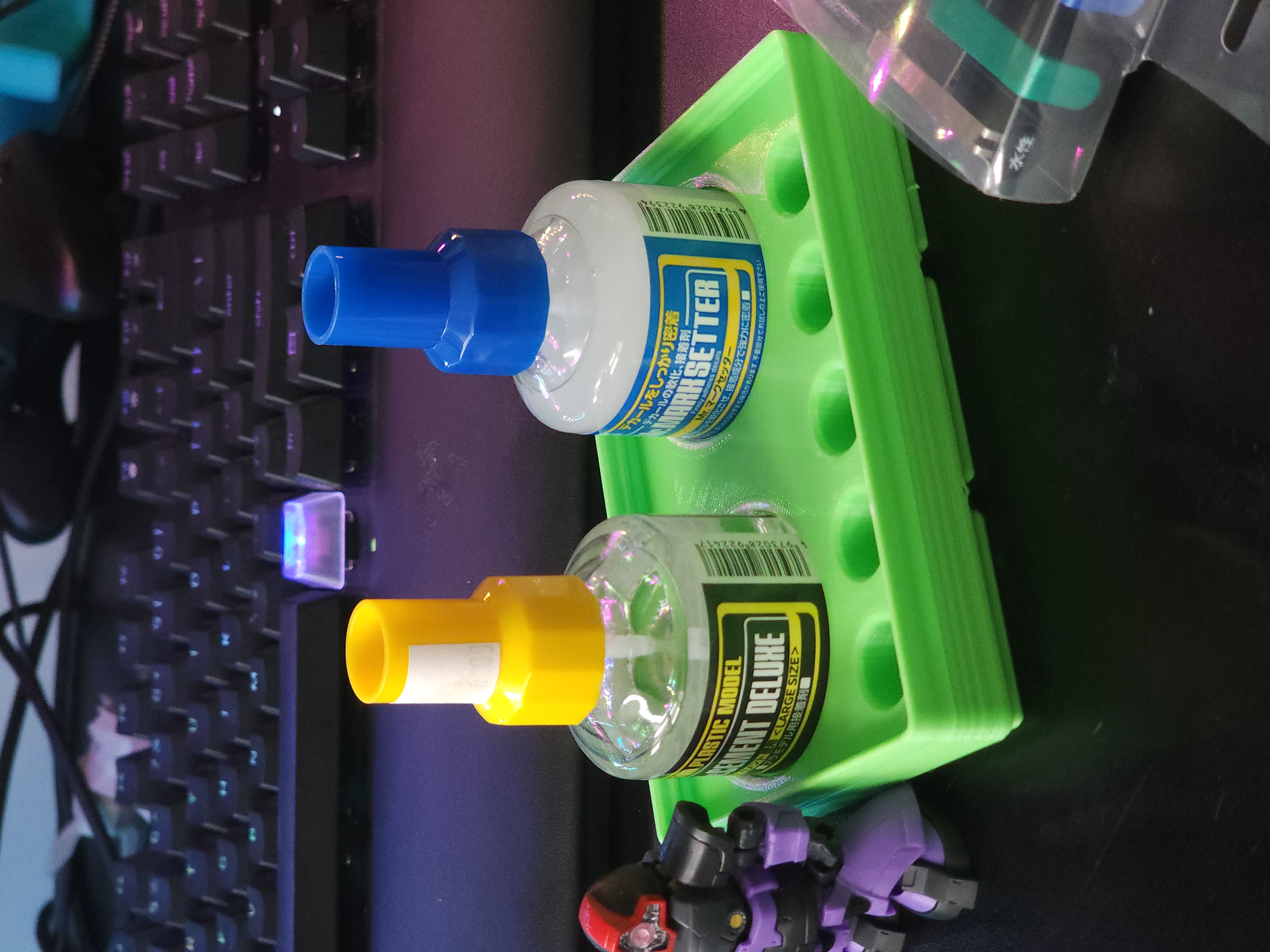 Gridfinity Mr Hobby Bottle + Gundam marker holder