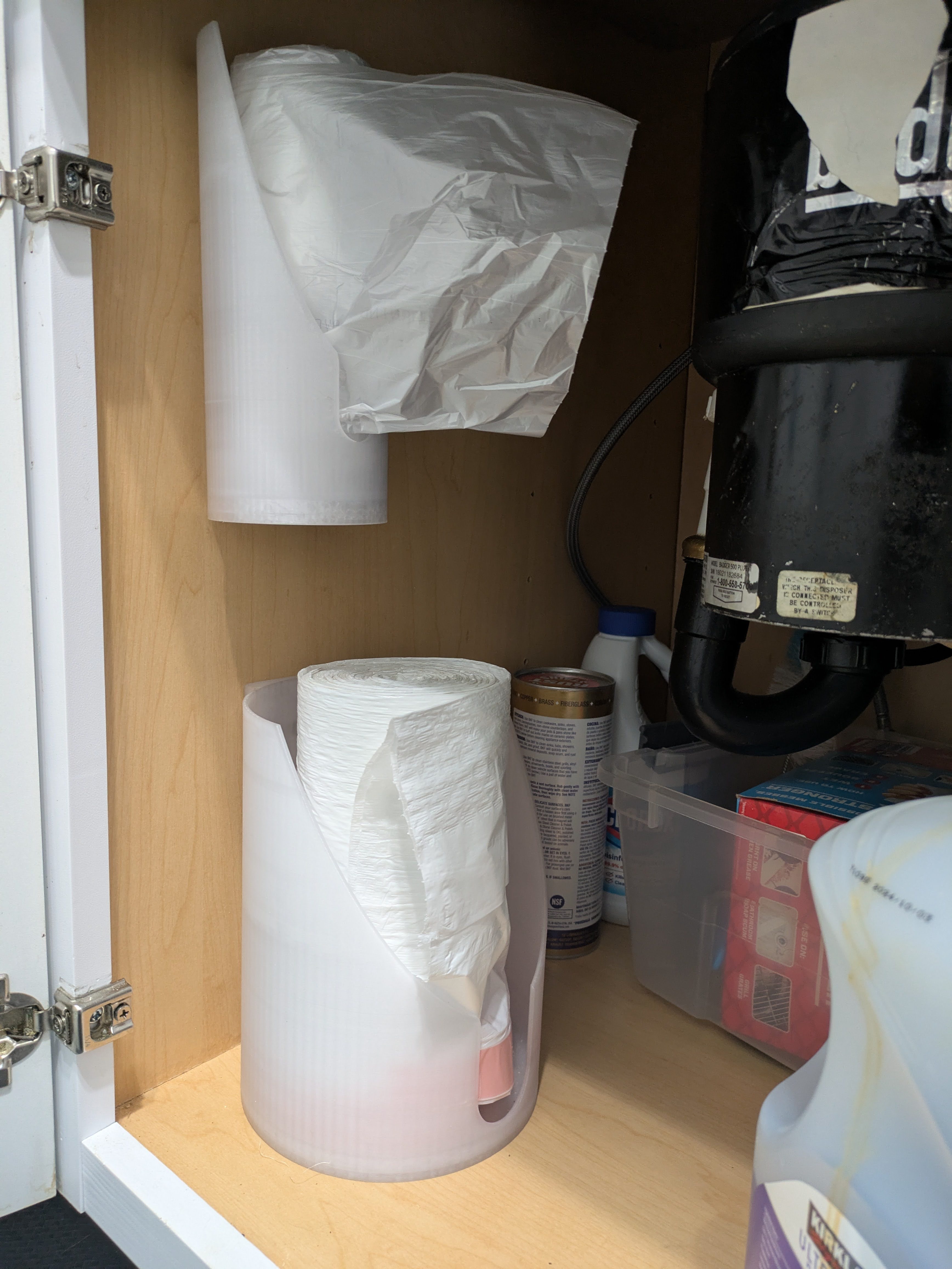 Trash Bag Wall Holder - Costco, Vertical, Under Sink