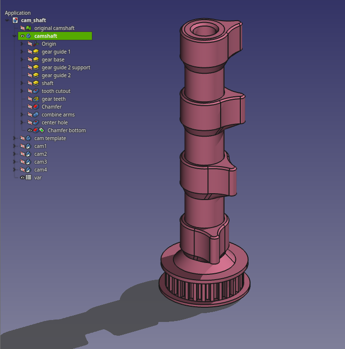 parametric camshaft for picoMMU