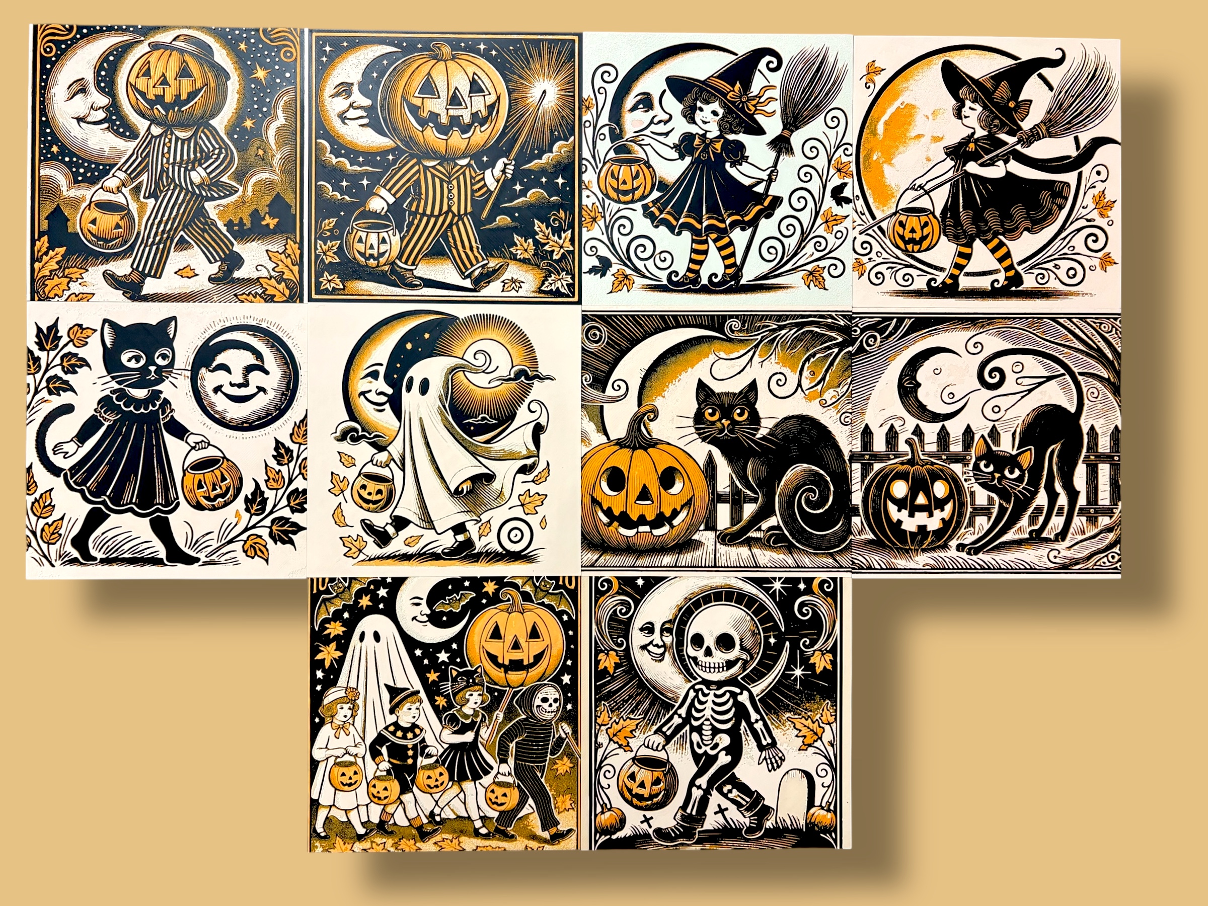 Haunted Lantern Tree – Vintage Halloween Nightscape Hueforge — thumbnail 2