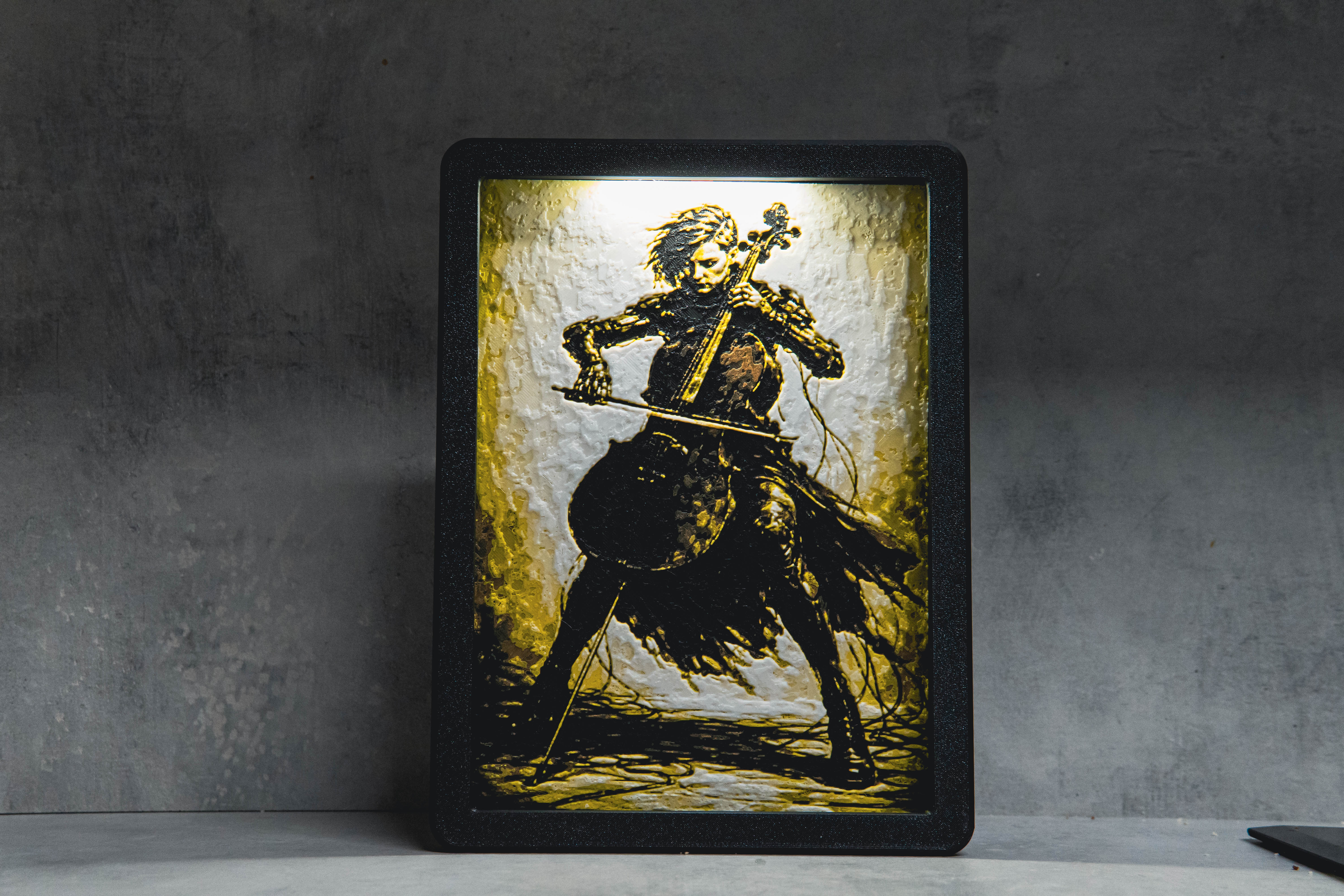 Cyber Cellist Illuminated Frame