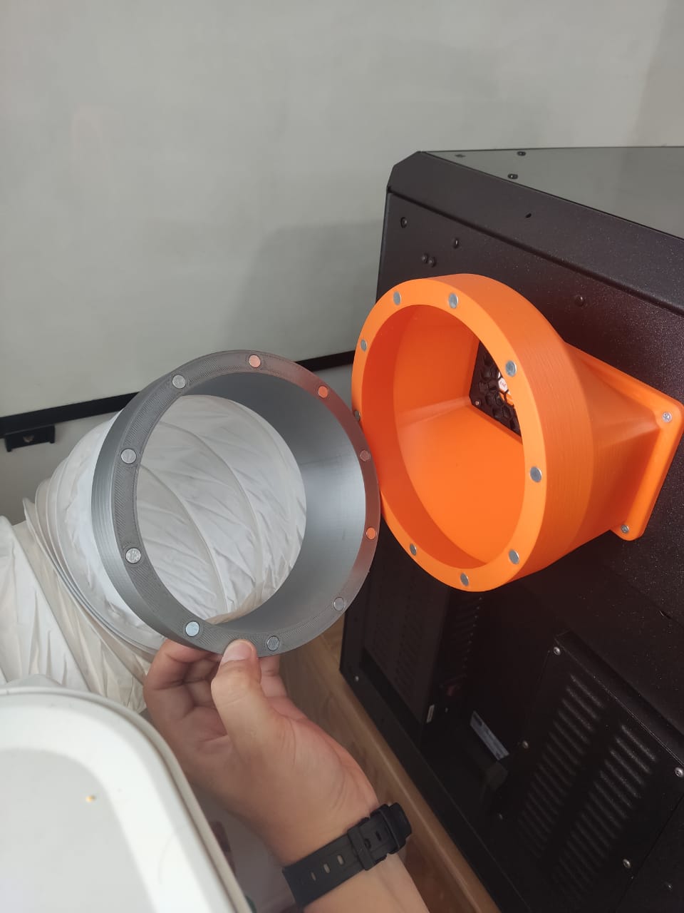 Magnetic connector for Prusa Core One 150mm (6 inch) hose || Conector magnetico para Prusa Core One manguera de 150mm (6 pulgadas)