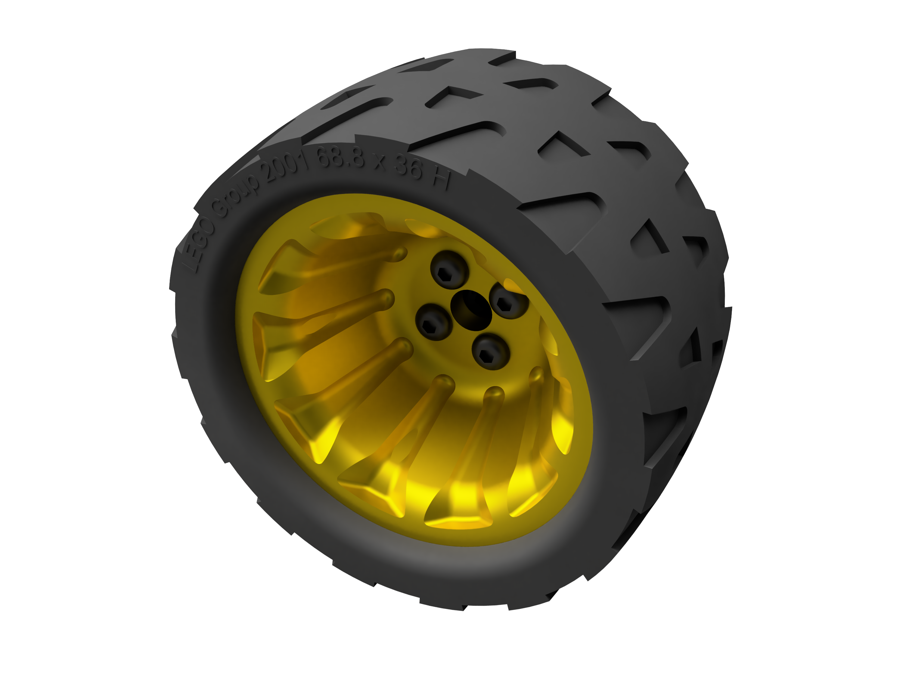 Lego Wheel Hub for 41893 68.8 x 36 H - Repeat/Ranglebox Hub