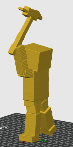 Print In Place Minecraft Model — miniatura 3