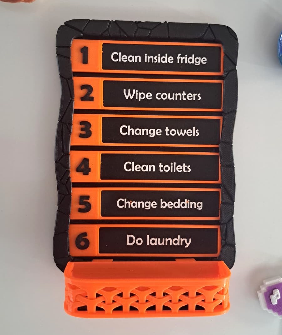 Chore Board (Tabletop and Fridge Variants)