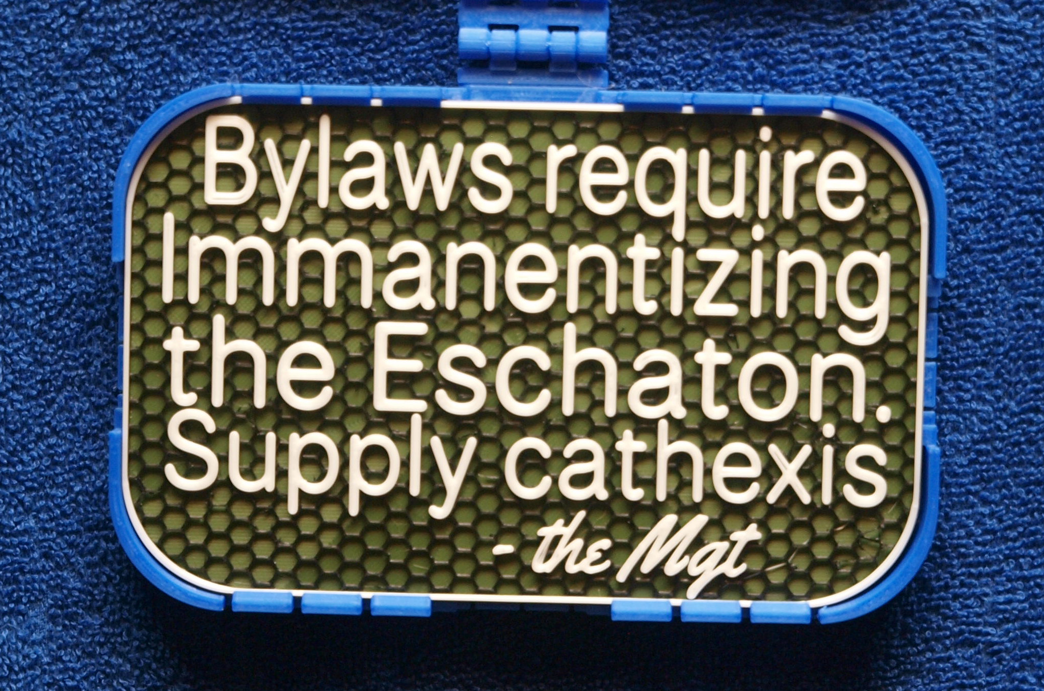 Mgt Sign: Immanetizing the Eschaton