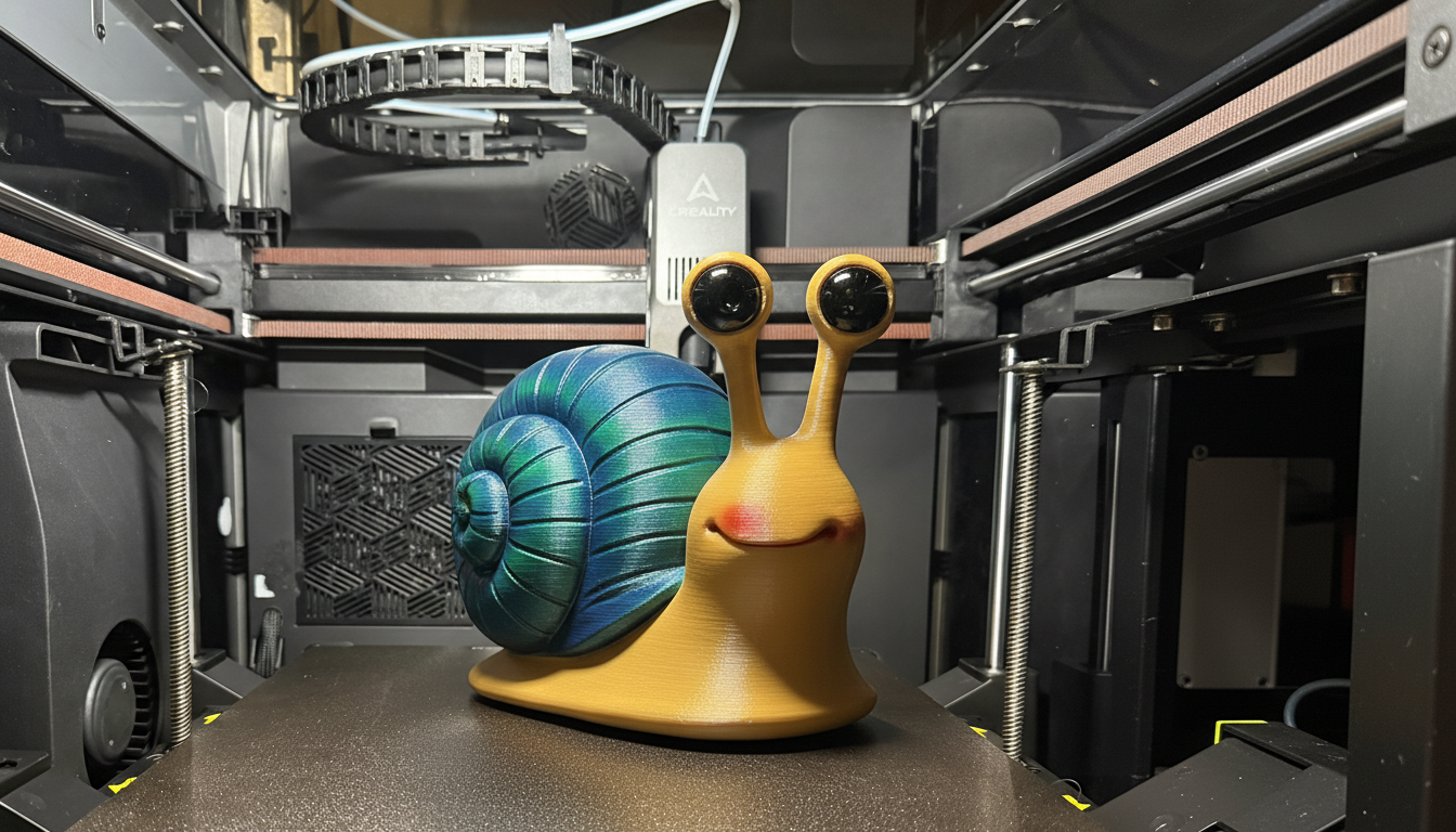 Cute Snail Smiling - Adorable Slow-Paced Friend