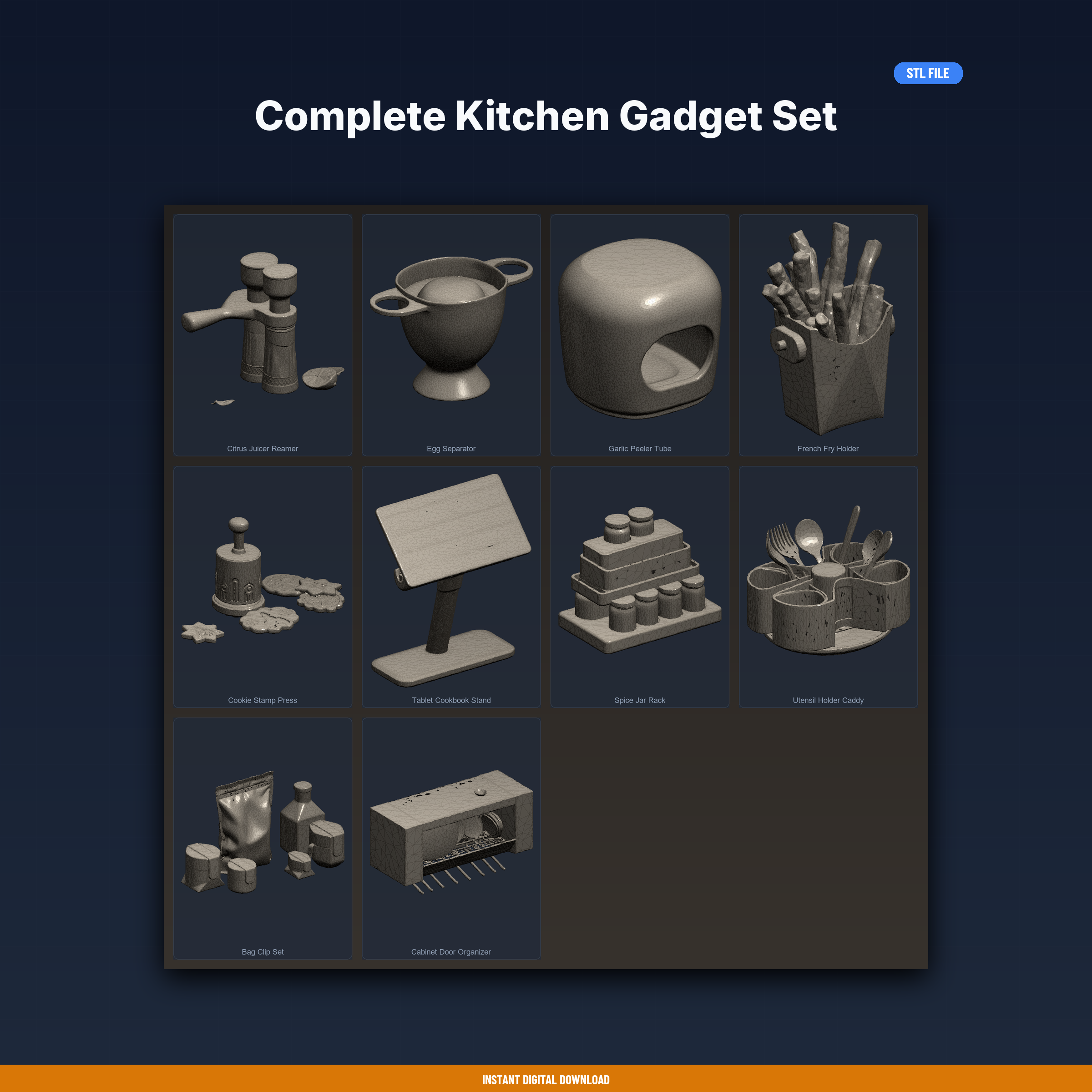 Complete Kitchen Gadget Set - 10-Model STL Bundle