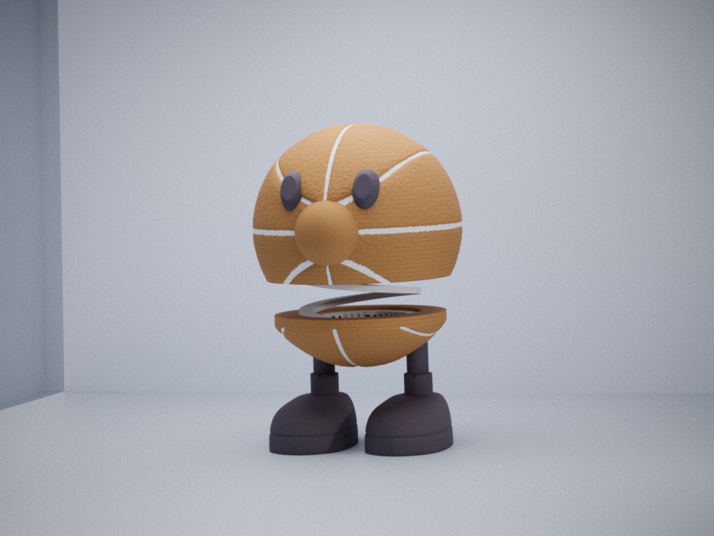 Cute Basketball Desk Figurine with Spring Head