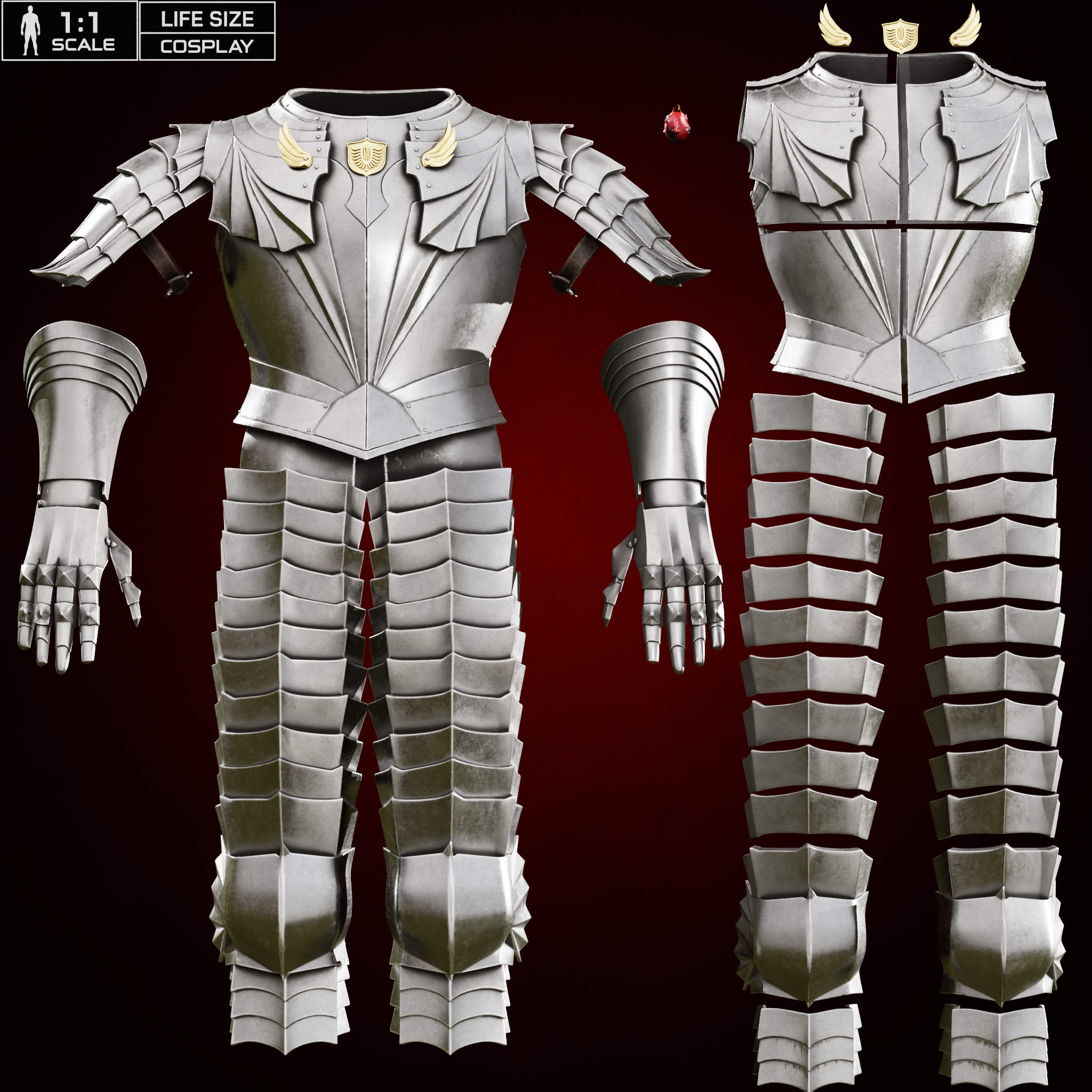 GRIFFITH GOLDEN AGE ARMOR life size cosplay - Berserk Fan Art STL