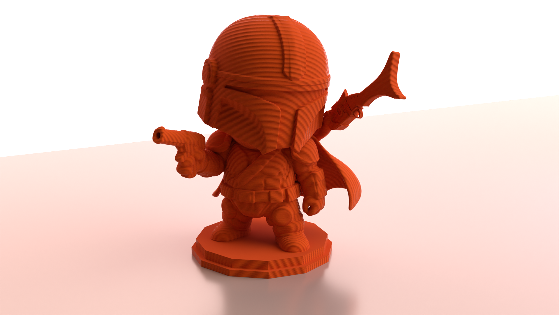 Cute Mandalorian Figurine