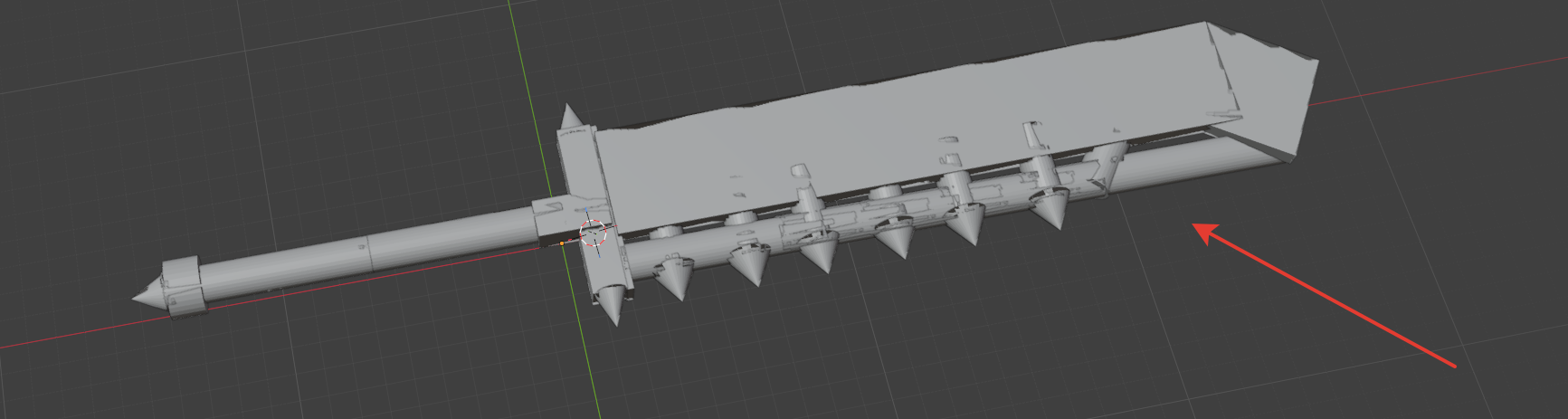 A large sword with spikes 3D model
