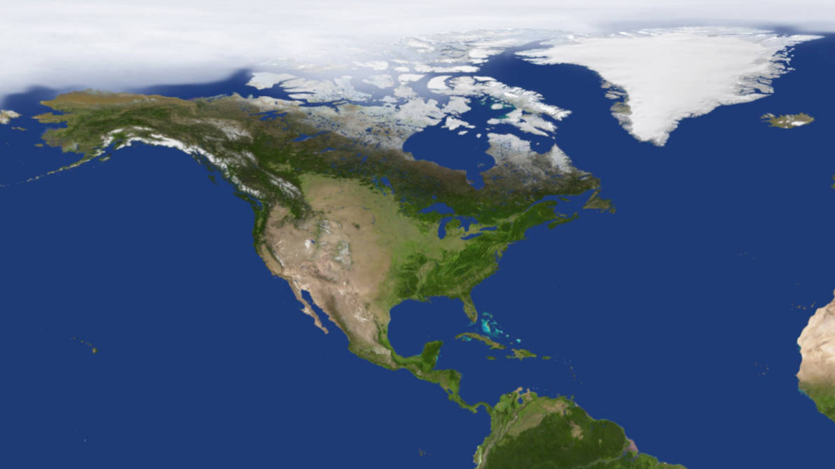map of north/south america