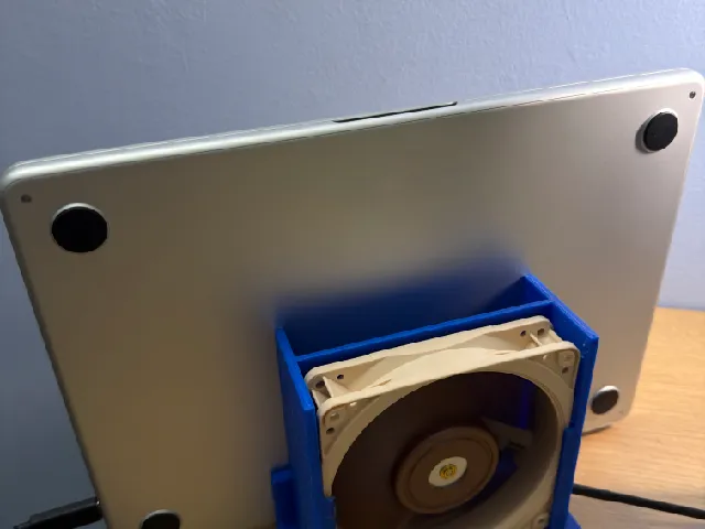 MacBook Air Vertical Stand with Fan Cooling Duct