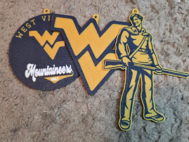 West Virginia Mountaineers Christmas Tree Ornaments/Decorations