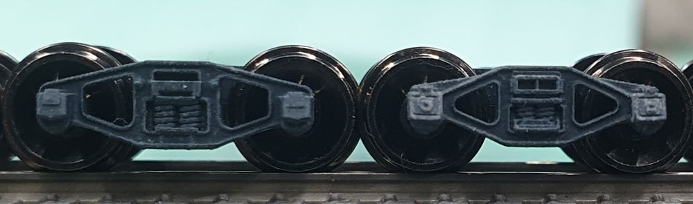 N scale T section trucks