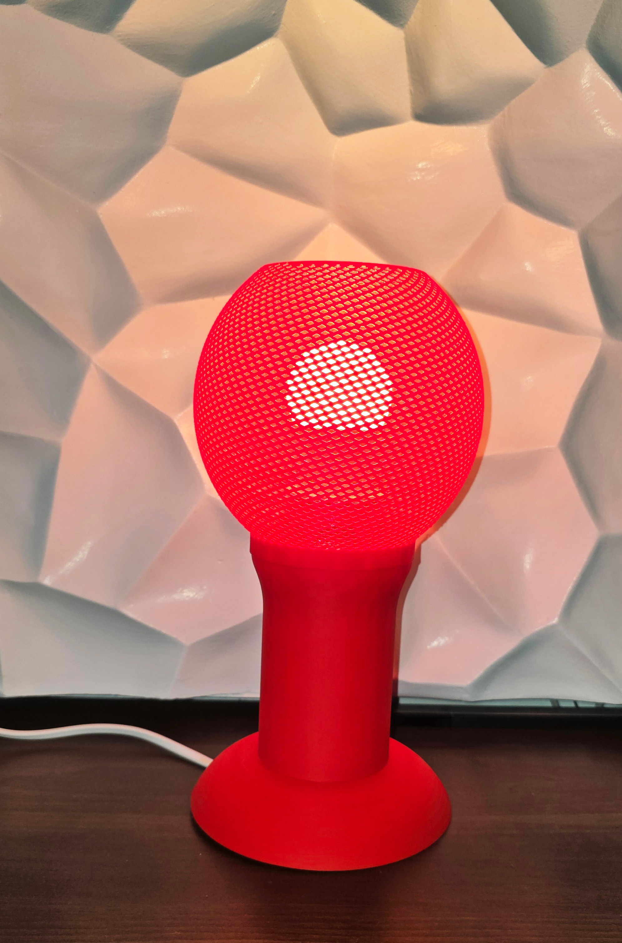 Lampka led + trzy klosze dziurkowane 3D model