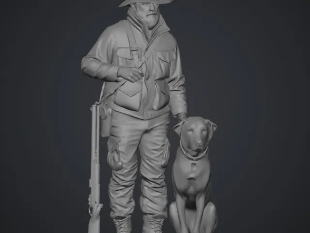 cacciatore con cane
