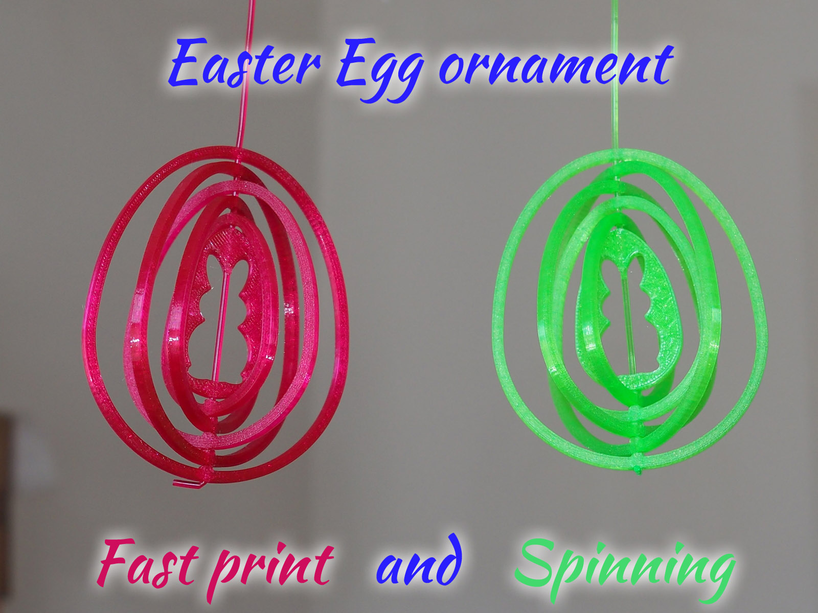 Eastern Egg Bunny Spinning Ornament
