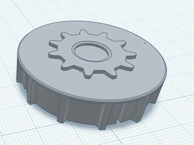 Filament Cap with Gear