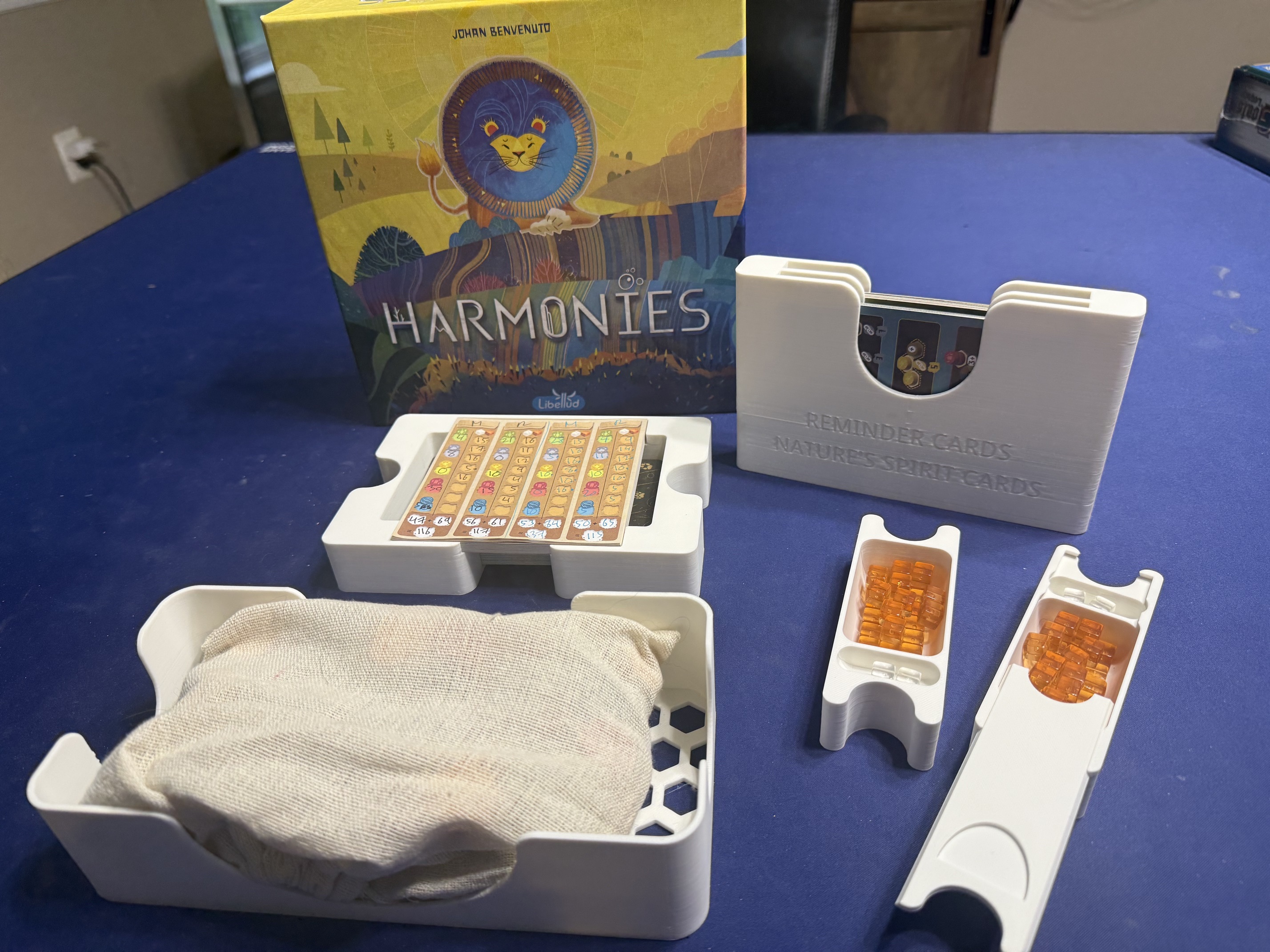 Harmonies Board Game Functional Insert and Organizer