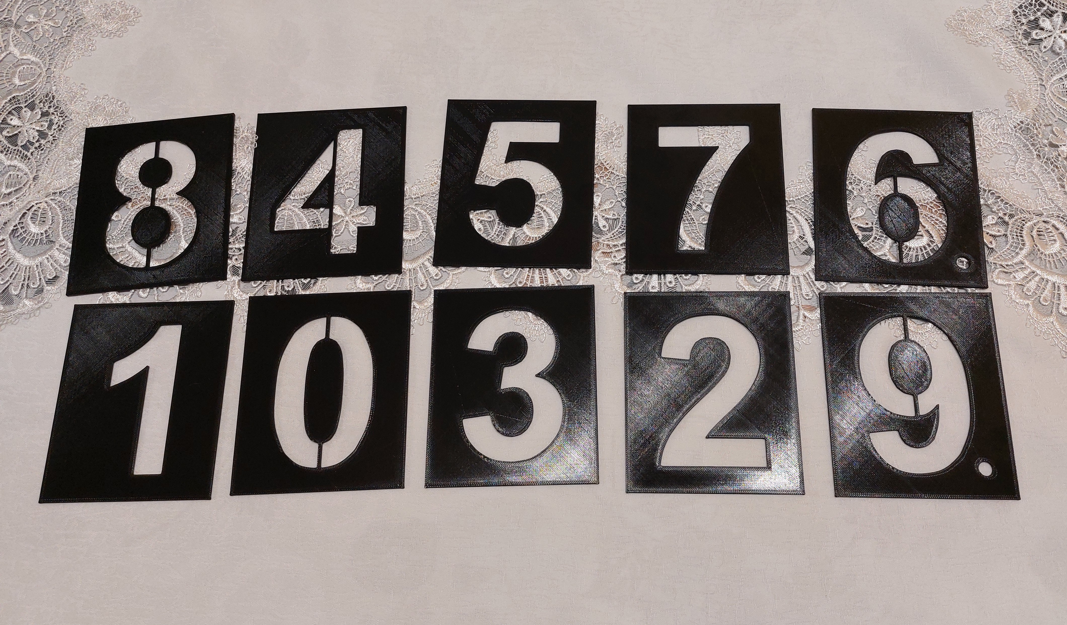 Templates of the numbers