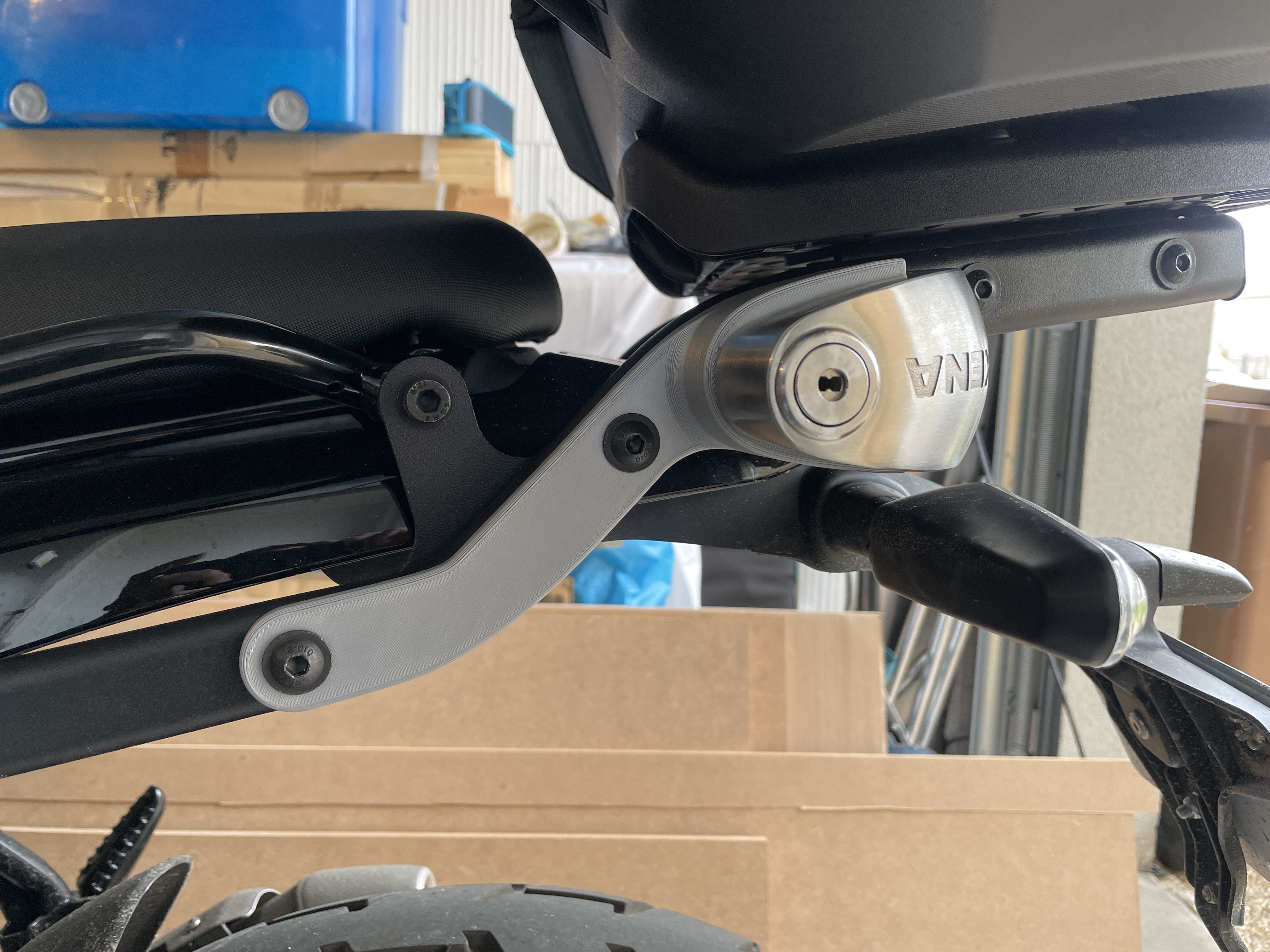 Xena XX14 disc lock support for Royal Enfield Guerrilla