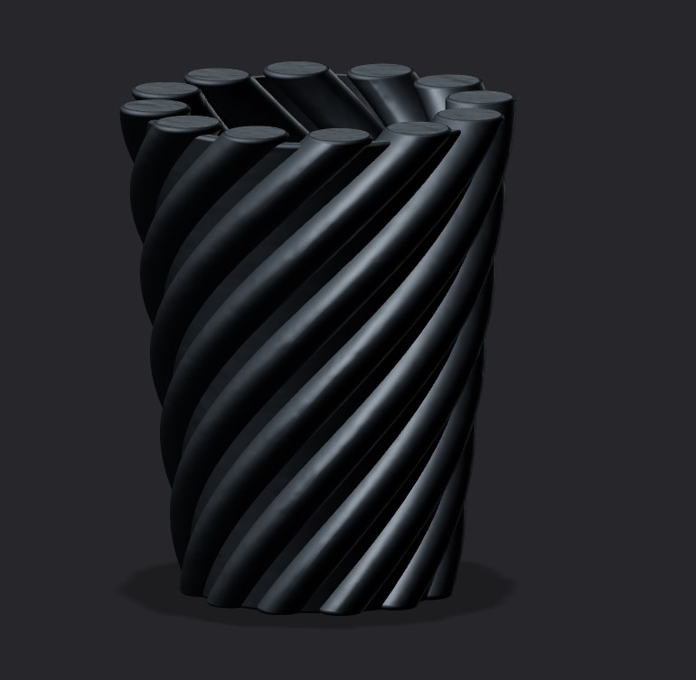 Trophy Vase Black & Multicolor