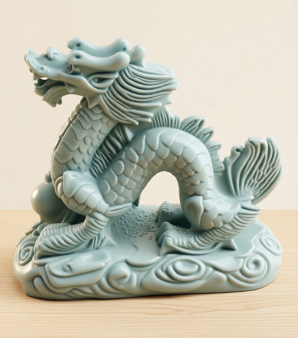 Chinese Dragon Good Luck Figurine
