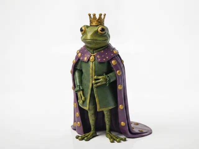Frog King Royal Figurine Animals 3D Printable