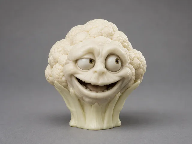 Verspielte Blumenkohl-Skulptur - Playful cauliflower sculpture