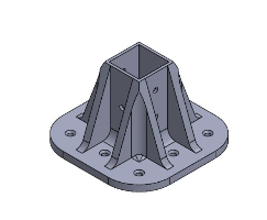 38mm SHS (Square Hollow Section) mounting bracket