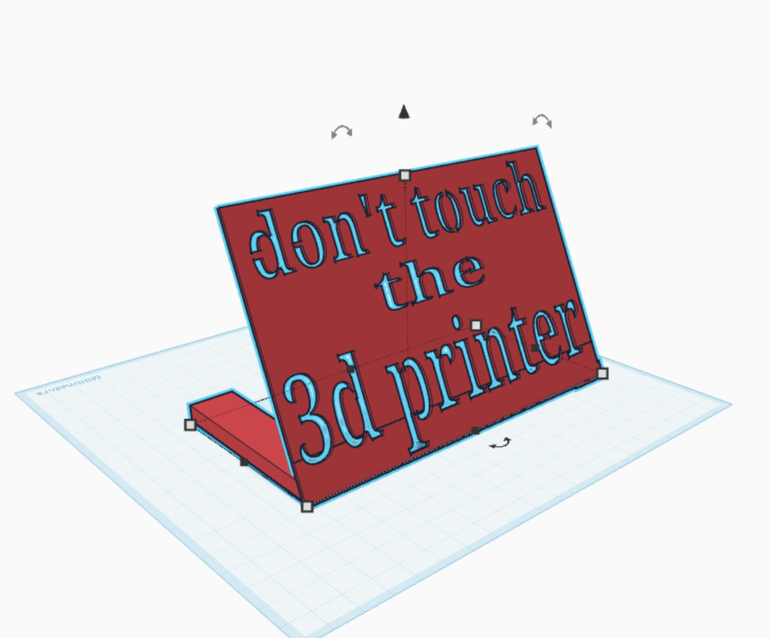 Don't touch my printer sign