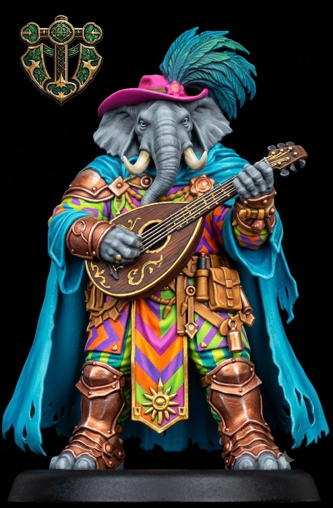 Miniatura 2 do modelo 3D Loxodon Bard