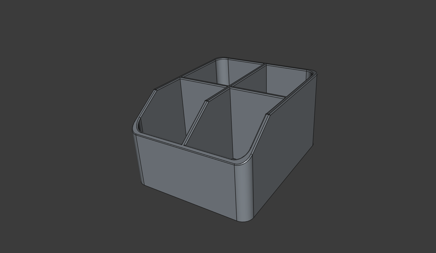 Box 15x12x8 cm with compartments