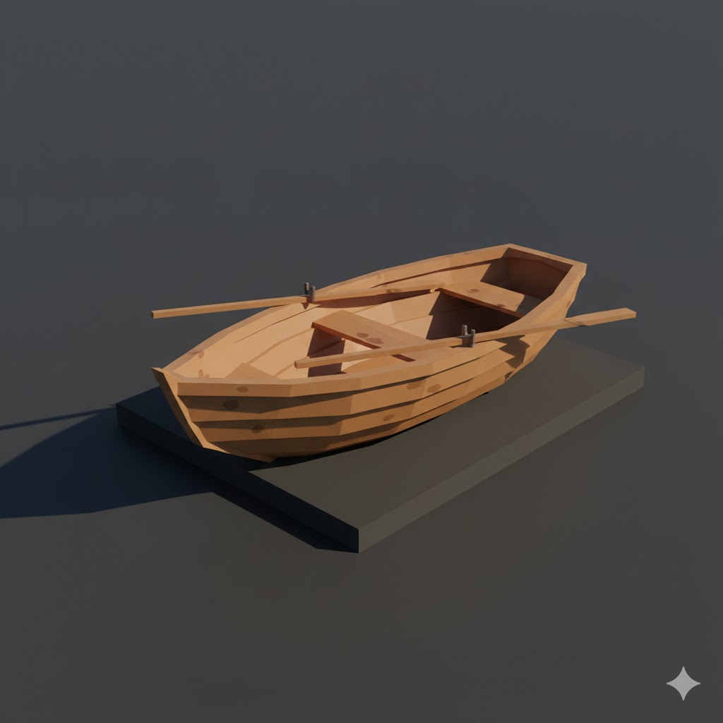 Low Poly Rowboat