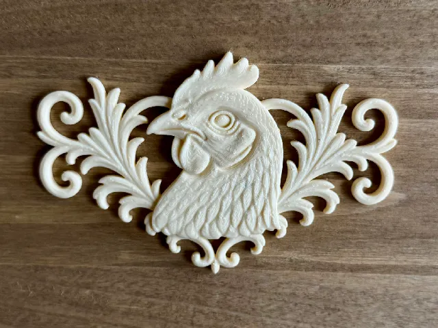 relief set hen animal symbol model