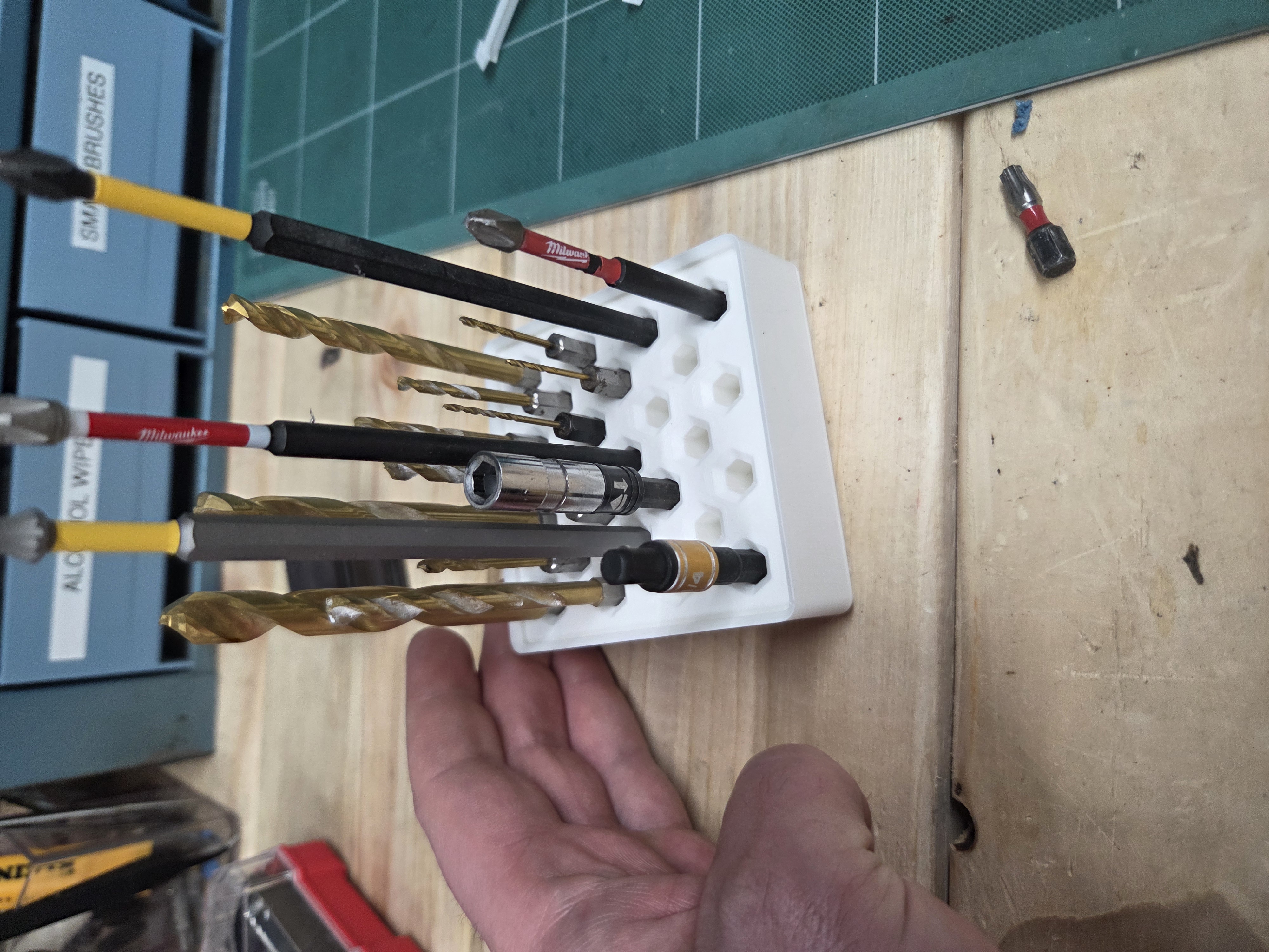 Miniatura 7 do modelo 3D Gridfinity Hex Bit Storage Deep for Long Bits