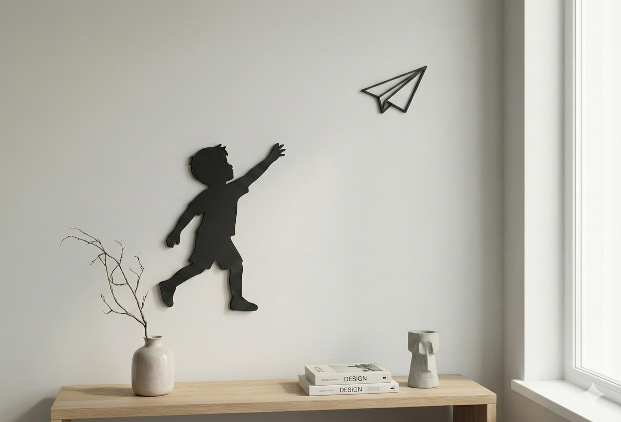 Dream Big Wall Art - Minimalist Silhouette