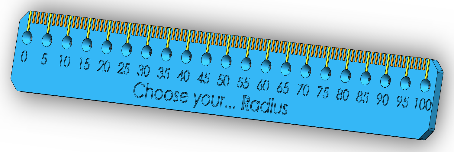 Miniatura 2 do modelo 3D compact ruler - compass