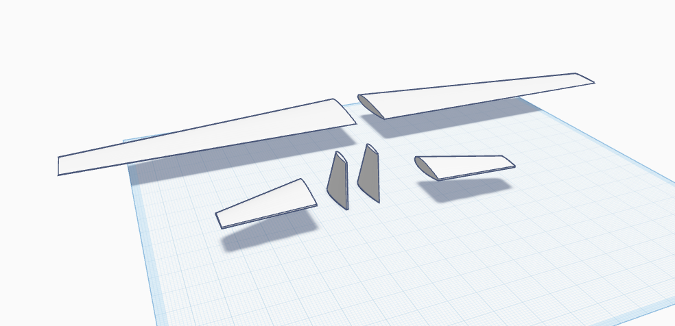 Wing set modifiable for models