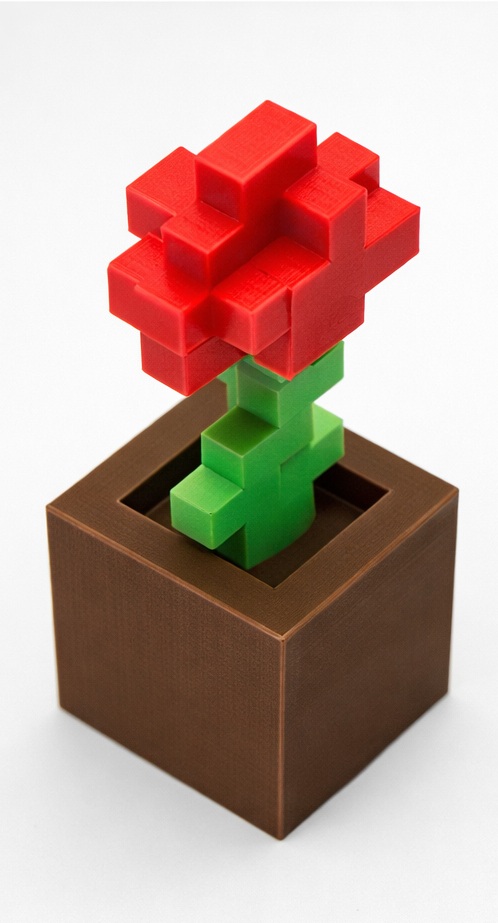 Miniatura 2 do modelo 3D Minecraft Flower