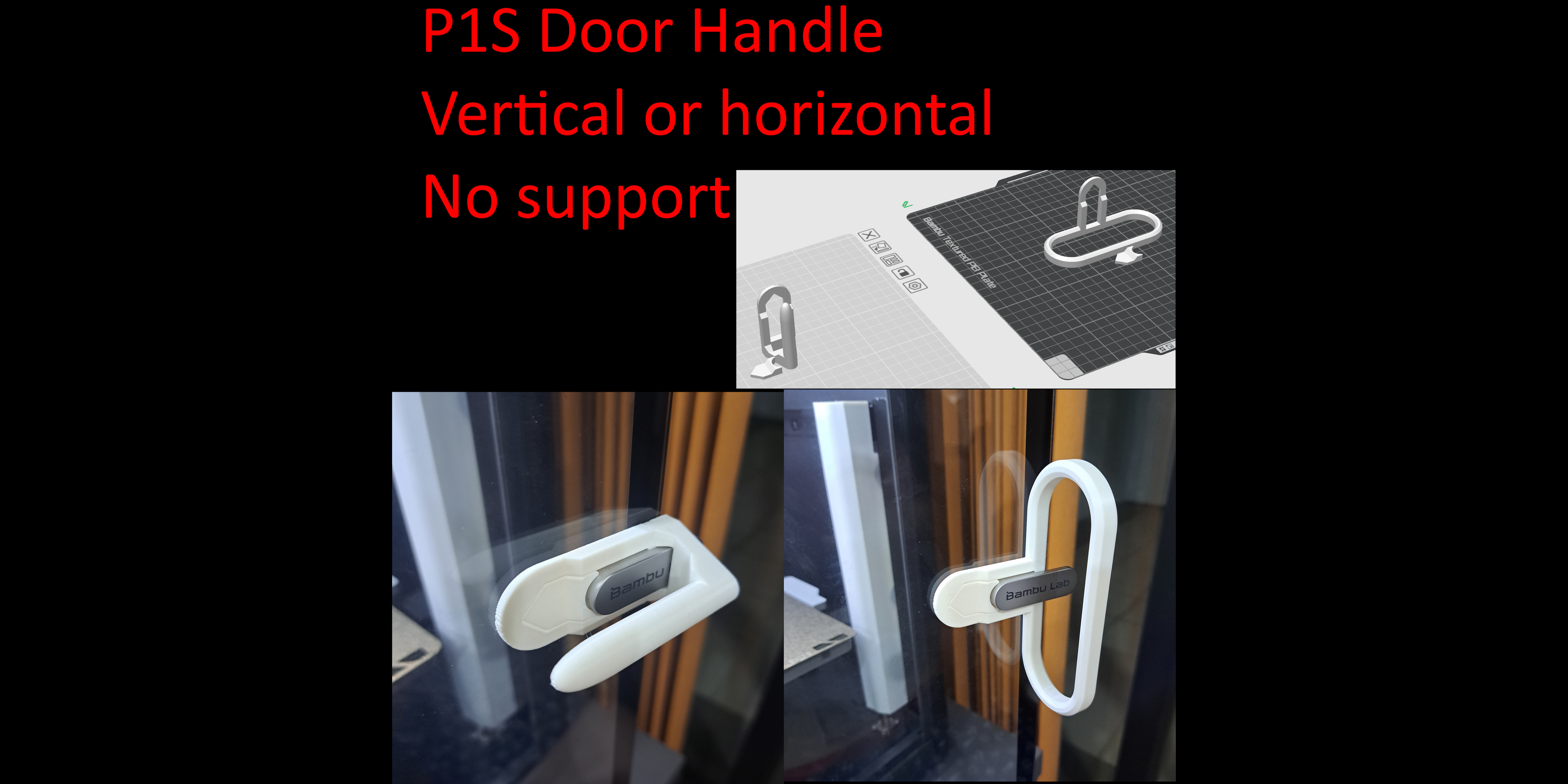 BambuLab P1S Door Handles