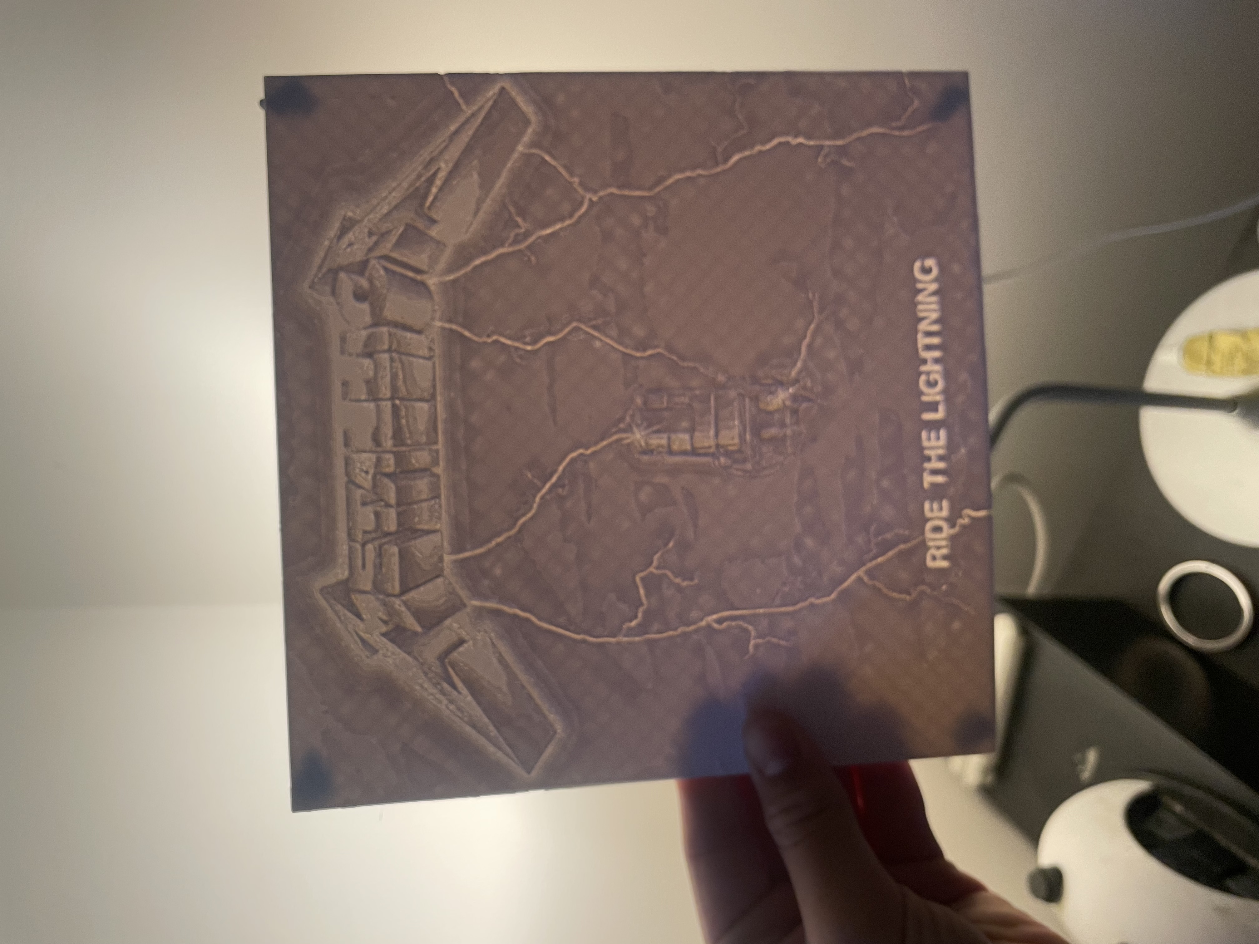 METALLICA RIDE THE LIGHTNING LITHOPHANE
