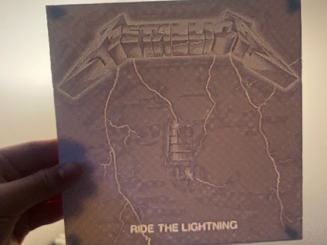 METALLICA RIDE THE LIGHTNING LITHOPHANE