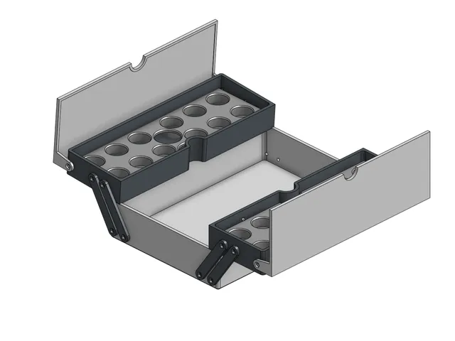 Articulated Storage Box with Optional Paint Tray
