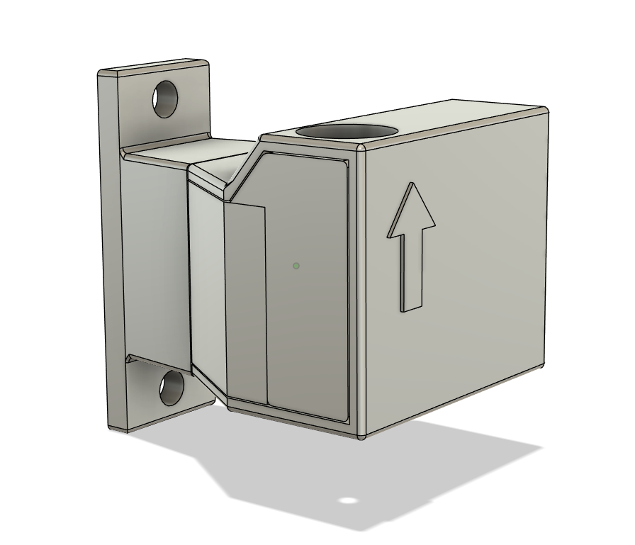 Filament runout sensor housing - 2020 extrusion, PTFE coupler, MSW-13 microswitch