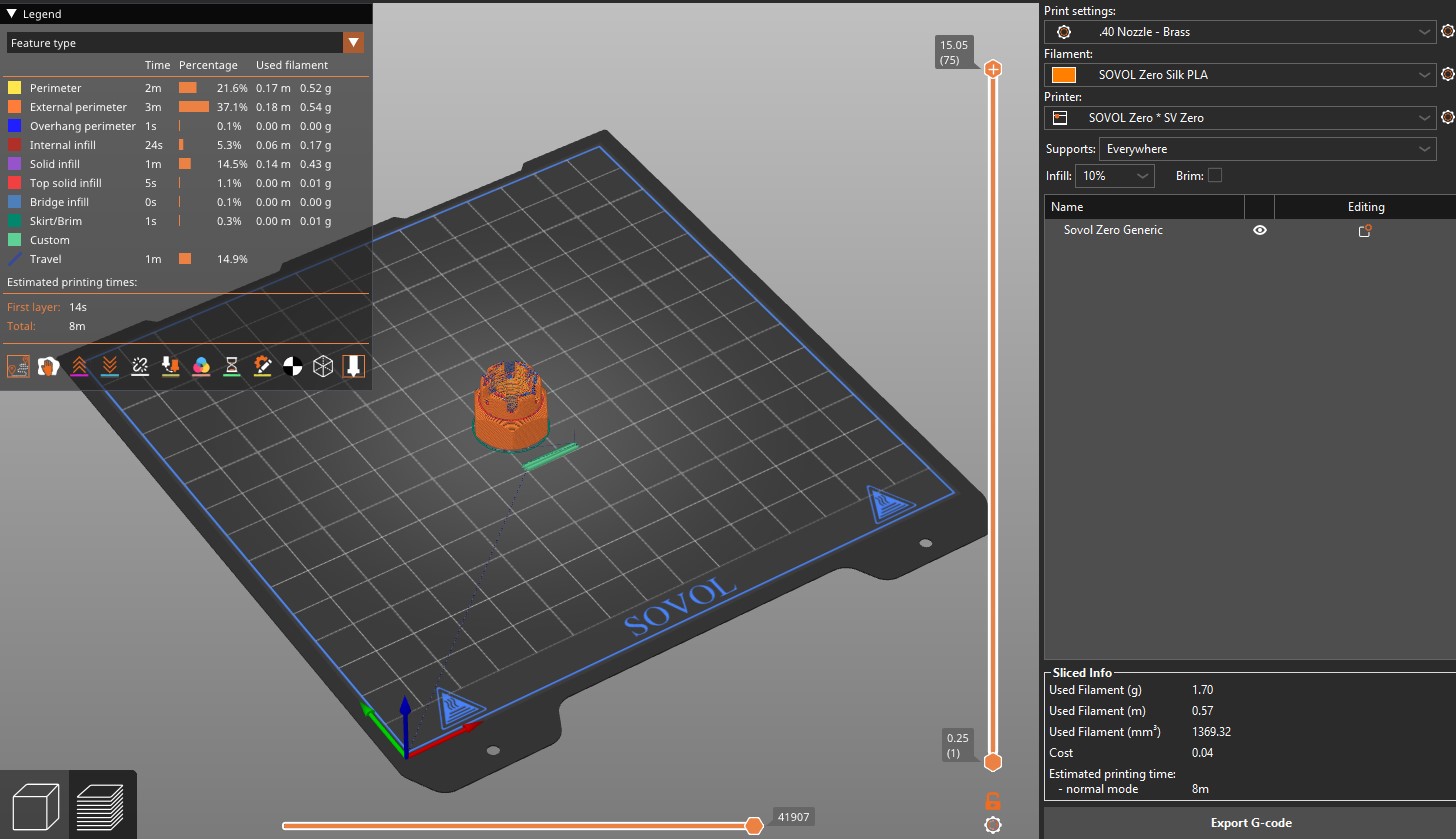 SOVOL Zero Prusa Slicer Profile - EXPERIMENTAL