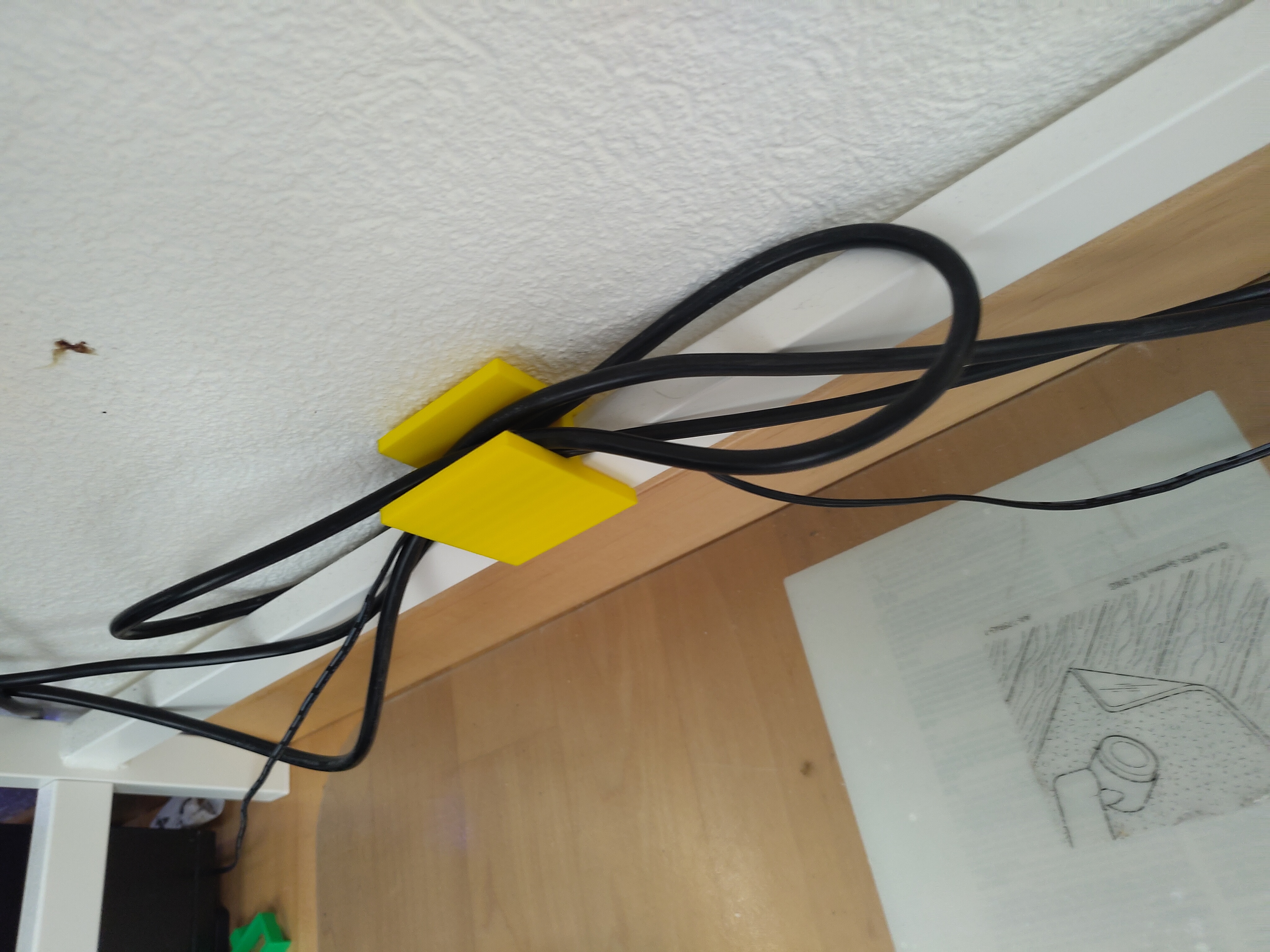 Ikea Alex comupter legs wire holder